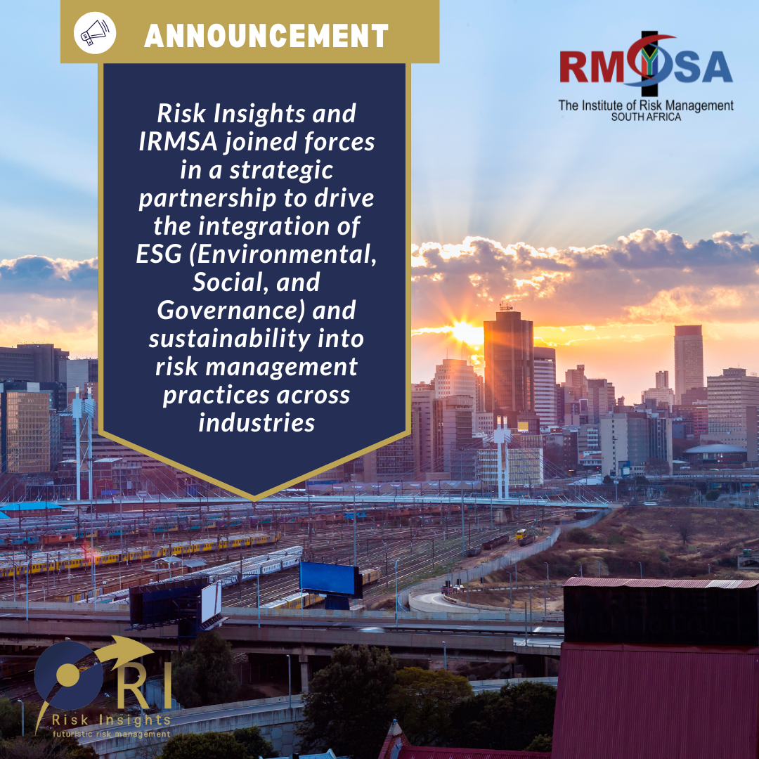 The Institute of Risk Management South Africa and Risk Insights Forge Strategic Partnership to Advance ESG and Sustainability in Risk Management